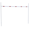 Height restriction barrier | with 2 square posts | cross tube length: 5000 mm | for casting in concrete | without barrier of aluminium tube